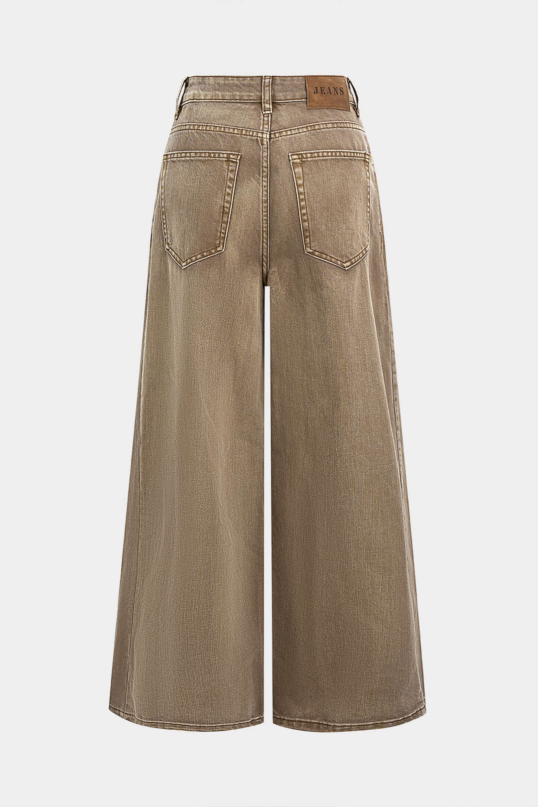 Sculpted Wide-Leg Heritage Denim Pant