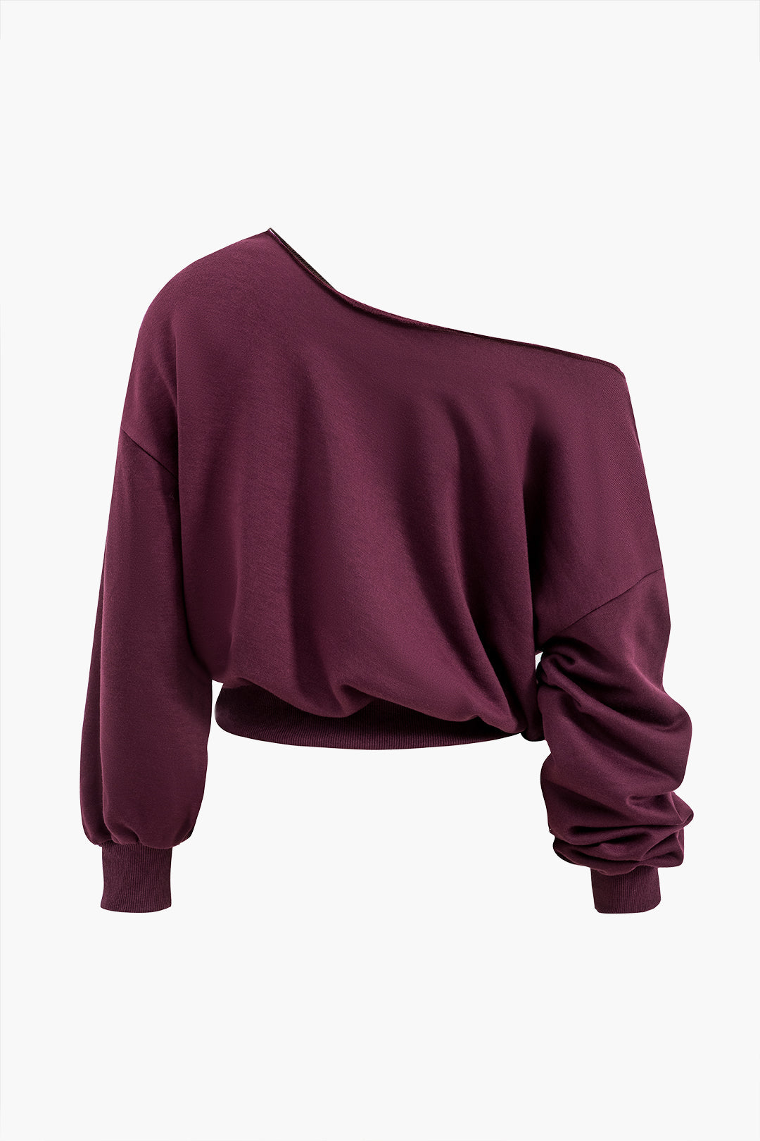 Ease One Shoulder Crop Sweat &amp; Palazzo Tracksuit Set