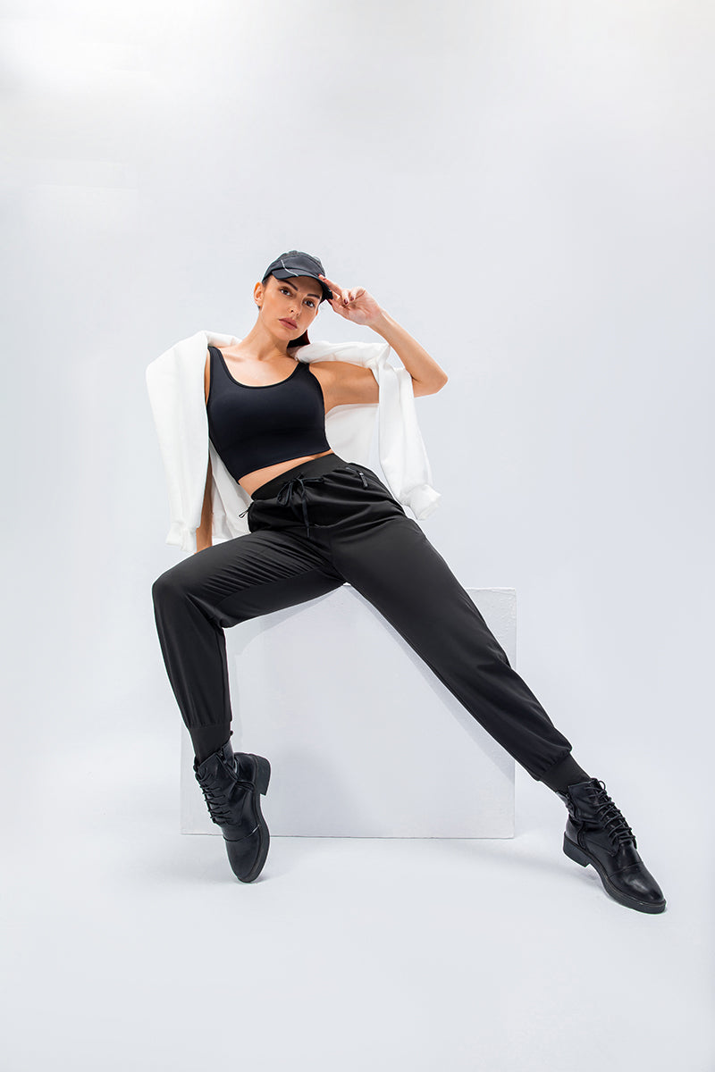 High-Waist Drawstring Jogger