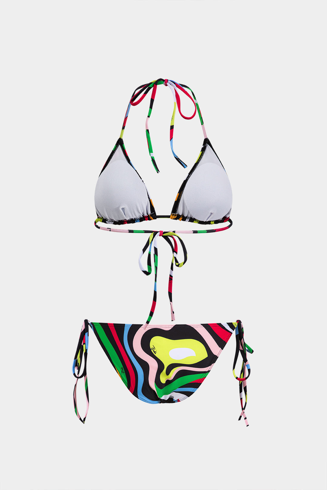 Soyut Baskılı Bikini Takımı 