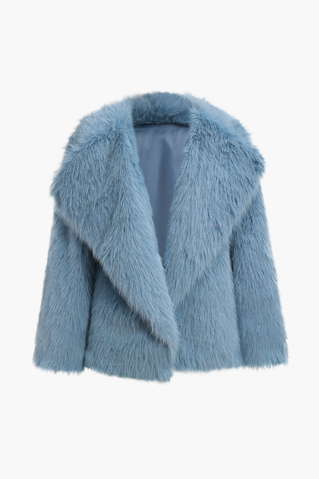 Faux Fur Lapel Ceket