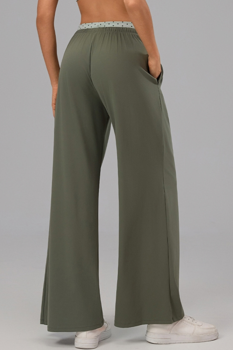Pantalón ancho Pippa con cintura de lunares
