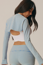Riviera Striped Cropped Shrug