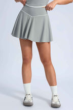 Della V-Waist Pleated Skort