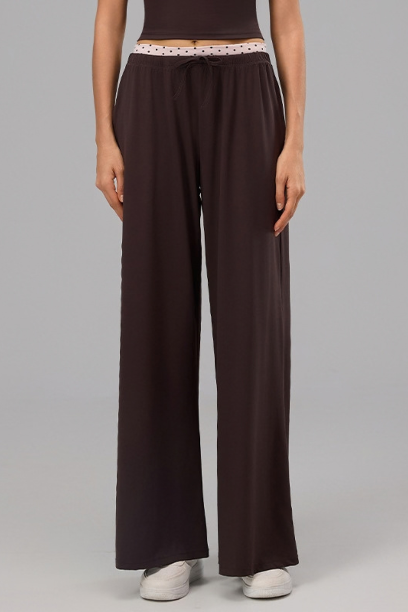 Pantalón ancho Pippa con cintura de lunares