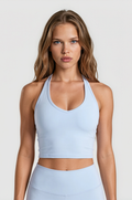 Amelie Halterneck Top – Baby Blue