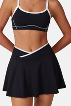 Zadie V-Waist Pleated Tennis Skort