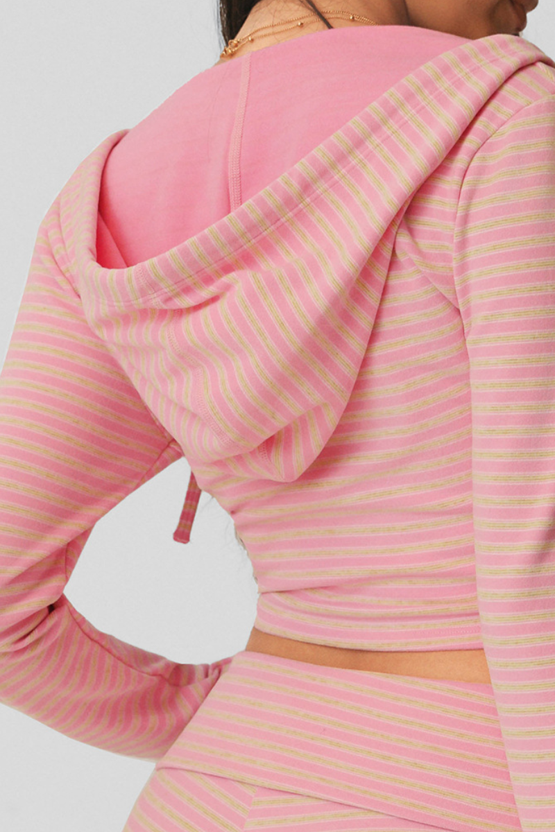 Riviera Striped Hooded Jacket & Shorts Set
