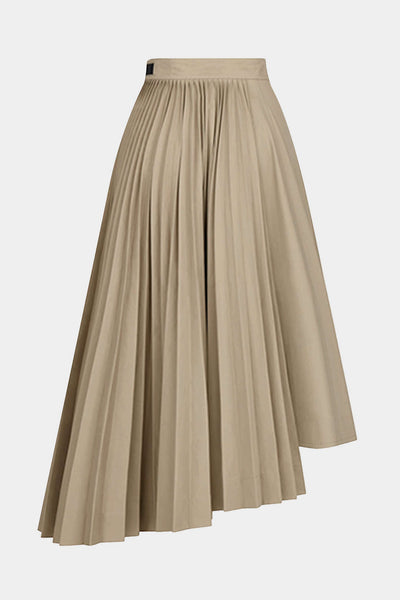 Vandoria Asymmetric Pleated Midi Skirt