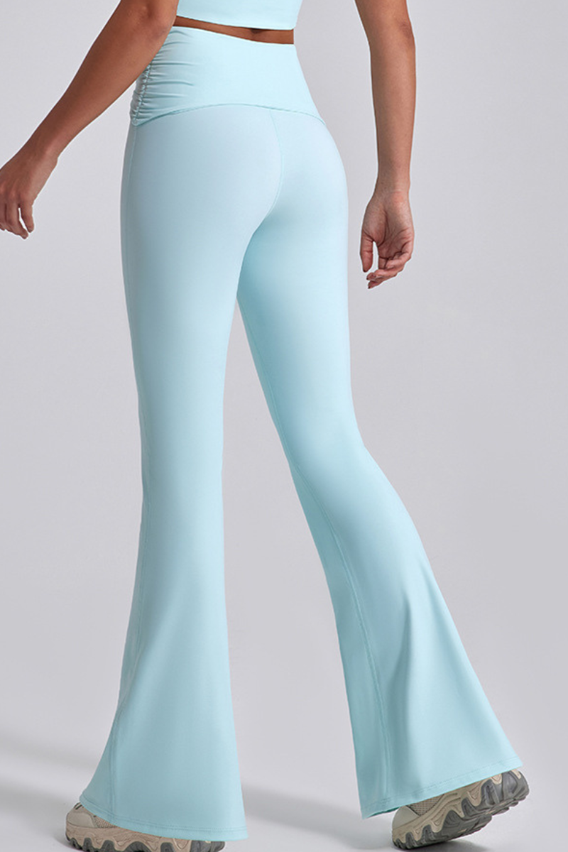 Vivi Twist-Waist Flared Leggings