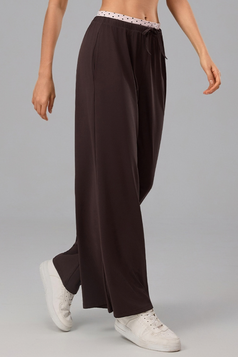Pantalón ancho Pippa con cintura de lunares