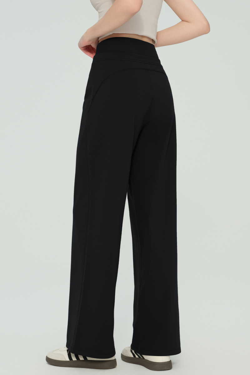 Elsa Double-Waist Wide Leg Pants