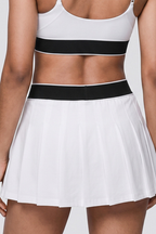 Vida Rib-Waist Pleated Tennis Skort