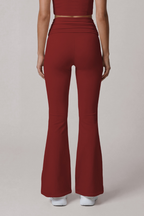 Freya Ruched-Waist Flared Pants