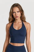 Amelie Halterneck Top – Blu Navy