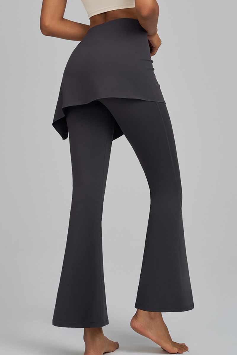 Yara Flared Leggings with Detachable Skirt Panel