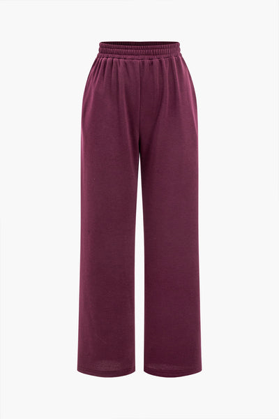 Ease One Shoulder Crop Sweat &amp; Palazzo Tracksuit Set
