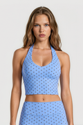 Dottie Halterneck Top – Cerulean