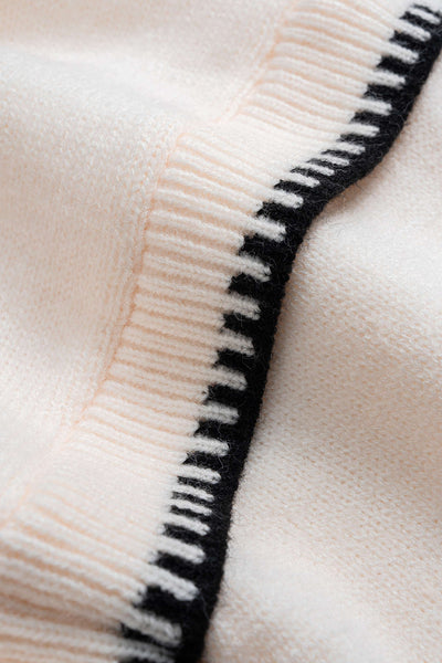 Vandoria Contrast Trim Knit Sweater