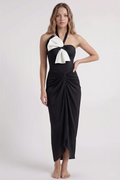 Two-Tone Tie Swimsuit & Sarong