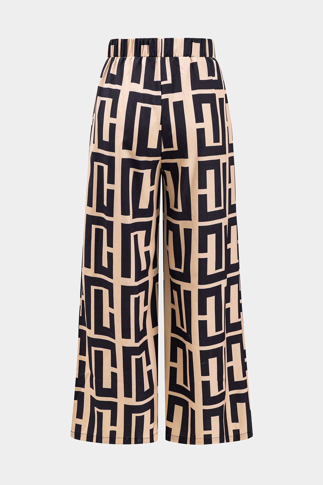 Contrast Retro Print Ruched Pantolon