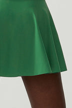 Women Stretch Yoga Tennis Set: Sleeveless Sports Top + High Waist Skirt