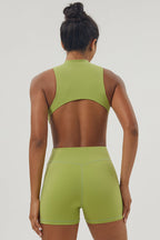 Sylvie Half-Zip Yoga Jumpsuit