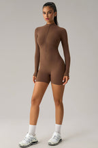 Hedda Zip Stand Collar Bodysuit