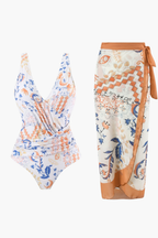Soft Printed Swimsuit & Sarong