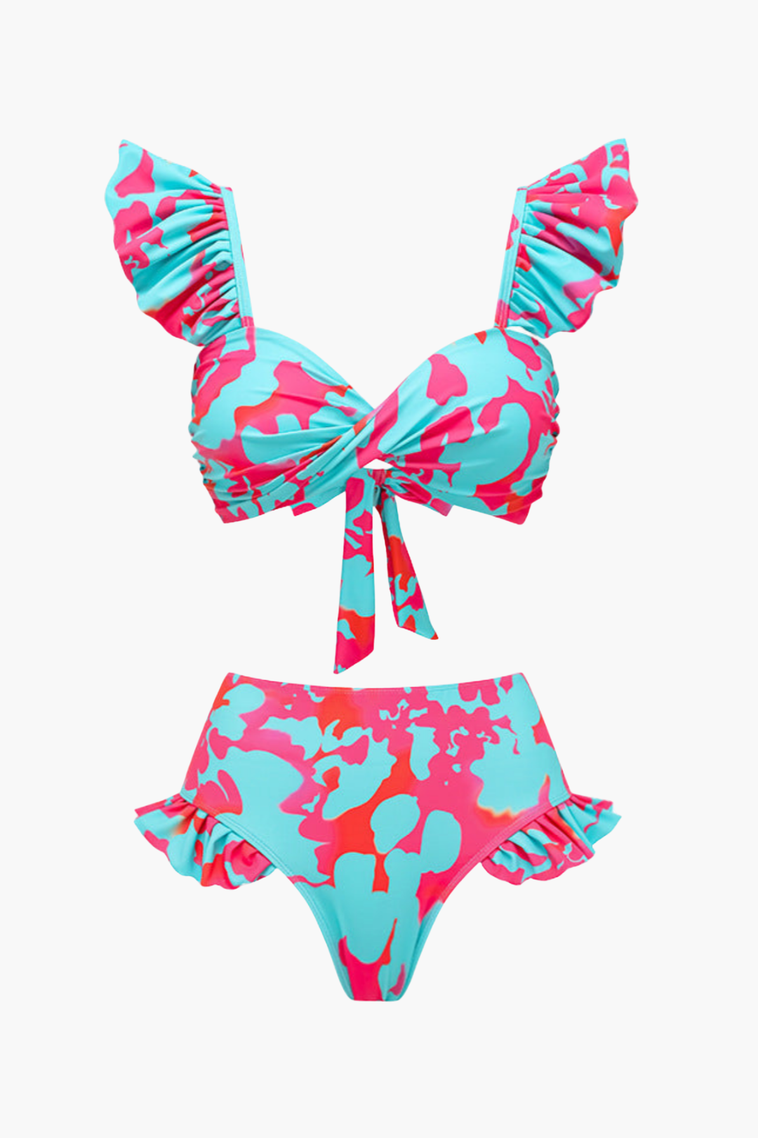 Pink Floral Bikini & Pareo