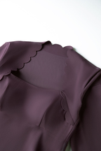 Women's Long Sleeve Wave-Detail Yoga Dress