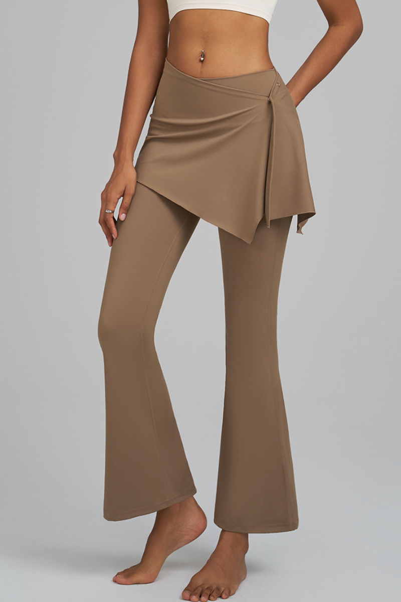 Yara Flared Leggings with Detachable Skirt Panel