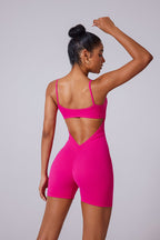 Britt Backless V-Waist Shorts Bodysuit