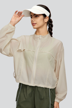 Women's Summer Outdoor Stand Collar Loose Sunscreen Jacket