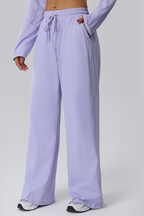 Lena Waffle Drawstring Straight Leg Pants