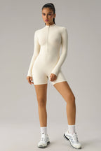 Hedda Zip Stand Collar Bodysuit