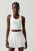 Women Stretch Tennis Set Removable Padding Sports Outfit