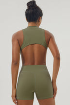 Sylvie Half-Zip Yoga Jumpsuit
