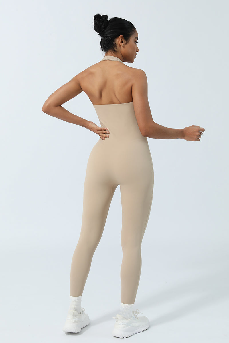 Mono Saga halter con espalda descubierta