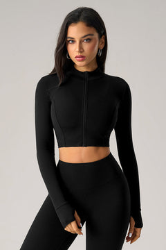 Sienna Sculpt Cropped Zip Jacket