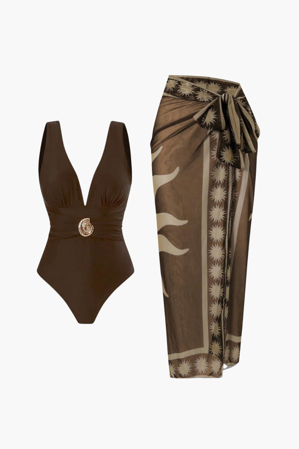 Mocha Pareo Set