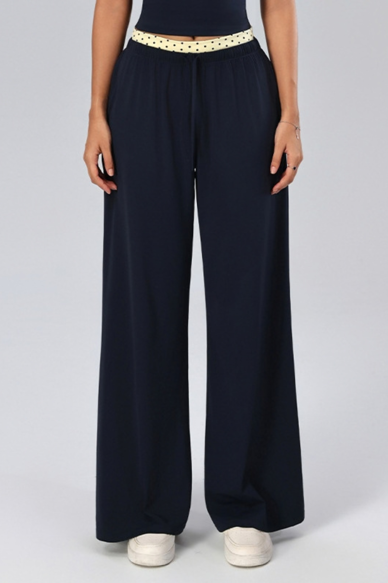 Pantalón ancho Pippa con cintura de lunares