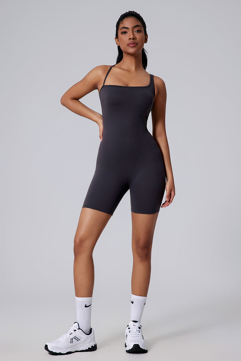 Body Inga con espalda en Y y short integrado