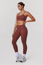 Women's Sports Polka Dot Bra Leggings Two-Piece Set