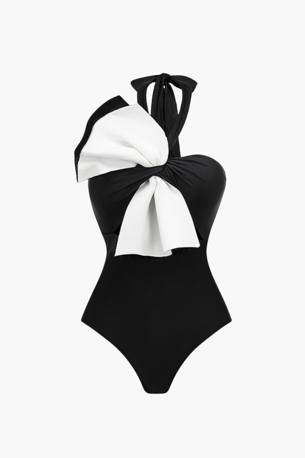 Two-Tone Tie Swimsuit & Sarong
