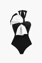 Two-Tone Tie Swimsuit & Sarong