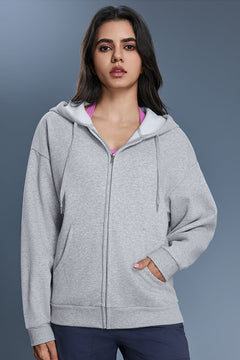 Hoodie Ember de forro polar con cremallera