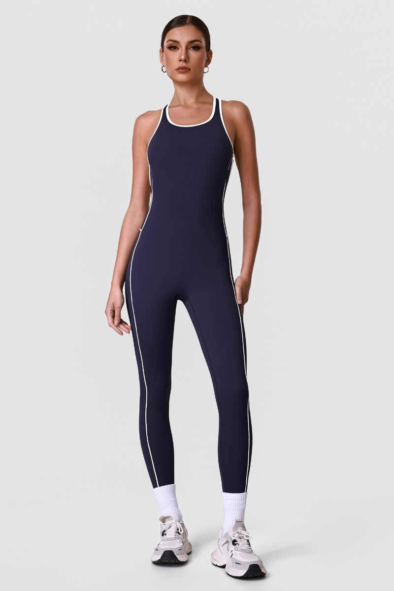 Linnea Criss-Cross Back Contrast Jumpsuit
