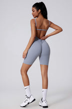 Body Tove con frunces y espalda calada