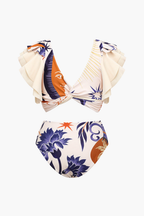 White Tropical Bikini & Sarong